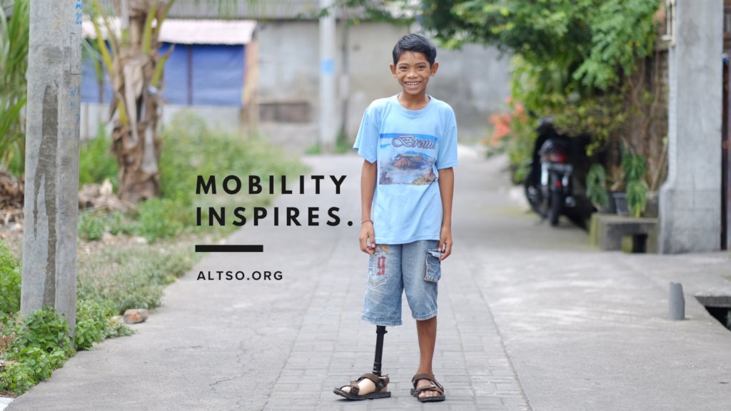 ALTSO, Mobility inspires. Photo of one of the kid